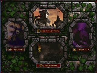 Heroes of Might and Magic 2: The Price of Loyalty expansion pack - campaign selection screen